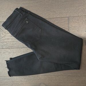 Black Orchid Classic Black Denim Noah Ankle Fray